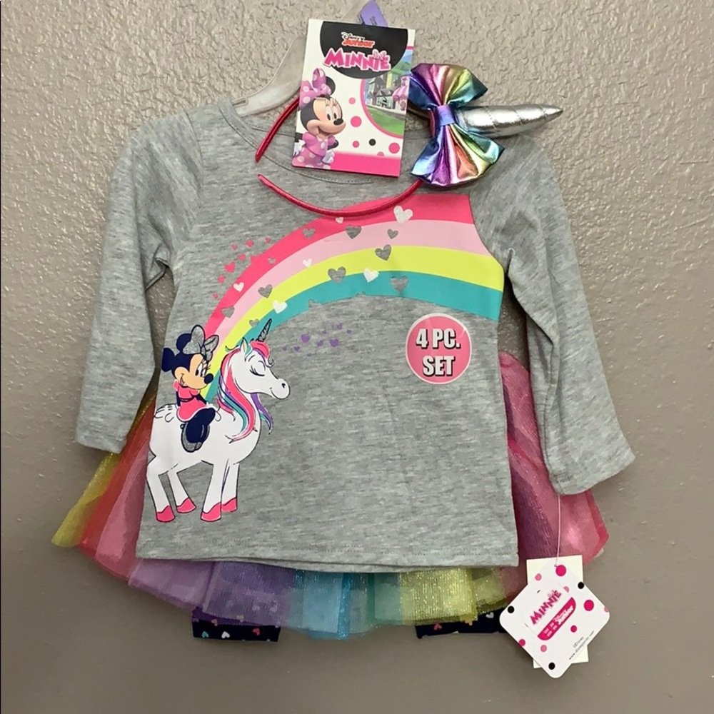 Minnie Mouse infant Girl 4pc outfit set 12 months - Picture 2 of 12